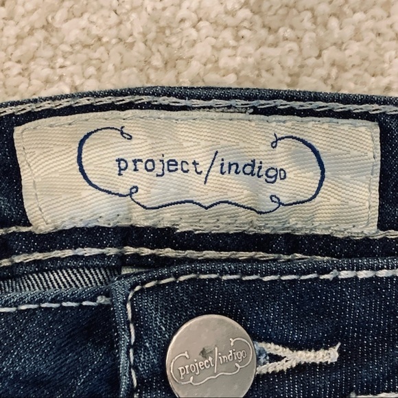Project‎ Indigo Dark Wash Straight Cuffed Cropped Jeans 9 - Picture 6 of 16